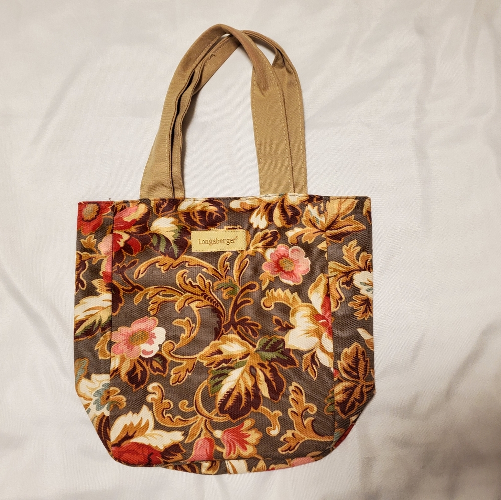 Longaberger Floral Purse Tote - Bag